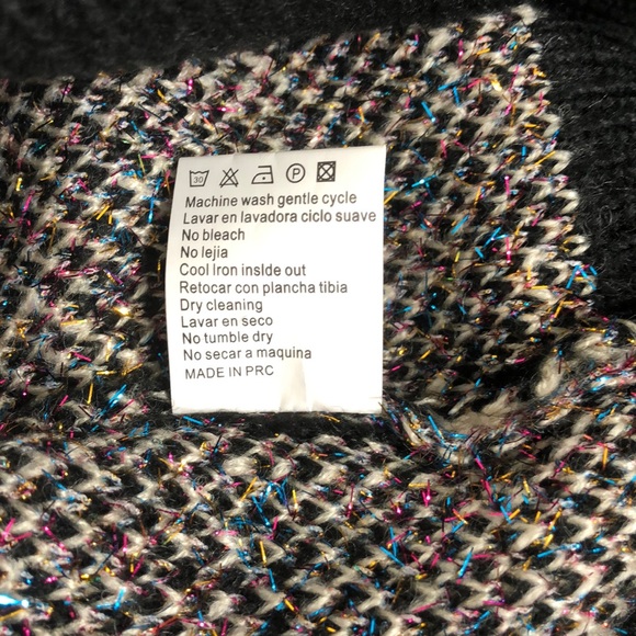 Women's Metallic Glitter Crew Neck Sweater Sz S, M - Picture 7 of 10